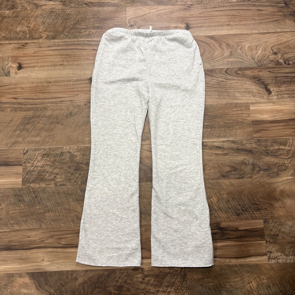 Vintage Y2K Flare Sweatpants Women Small Gray Art Class Lounge Fleece Yoga Pants
